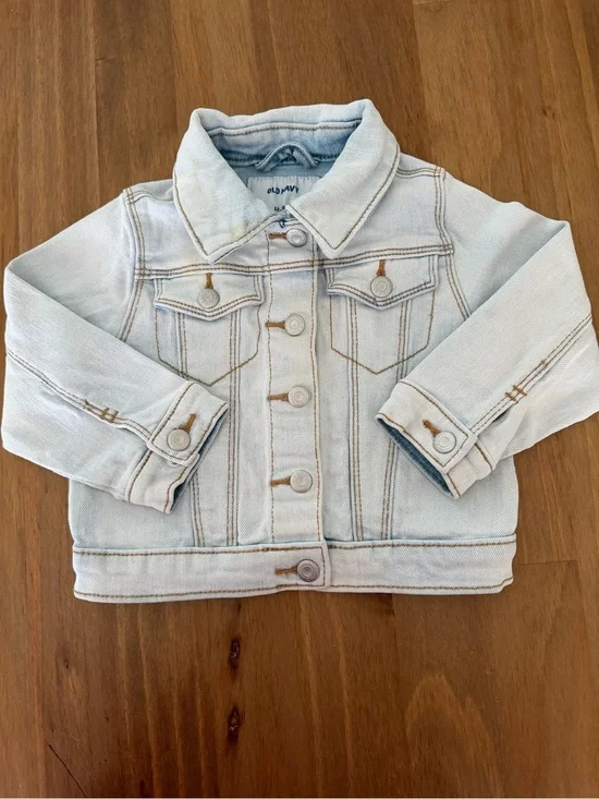 Old Navy Pale Blue Denim Jacket for Kids Size 12-18M