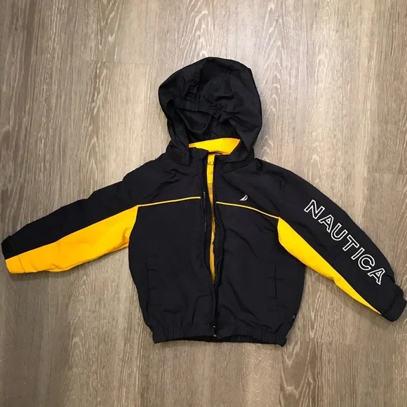 Nautica Hideaway Hood Windbreaker Jacket‎ Toddler Boy’s Size 2T​