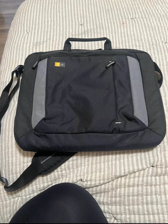 Case Logic Black and Gray Laptop Shoulder Bag