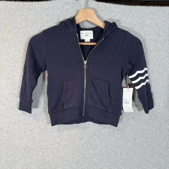 SOL ANGELES Boys Cotton Full Zipped Long Sleeve Jacket navy blue Size 2T