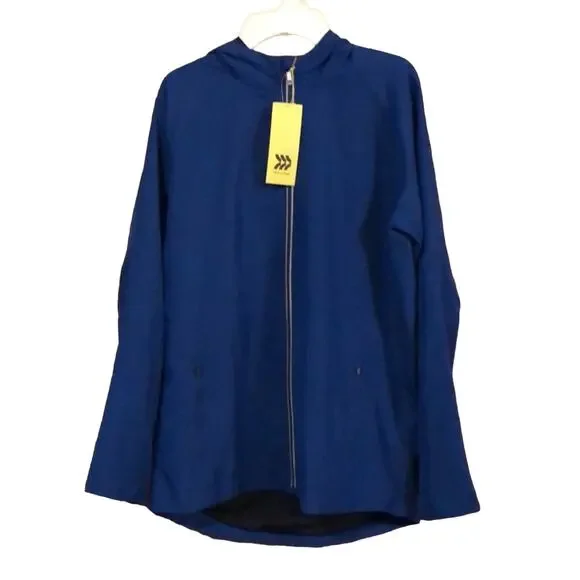 All in motion Kids Hooded Windbreaker, Blue, Size XS, NWT