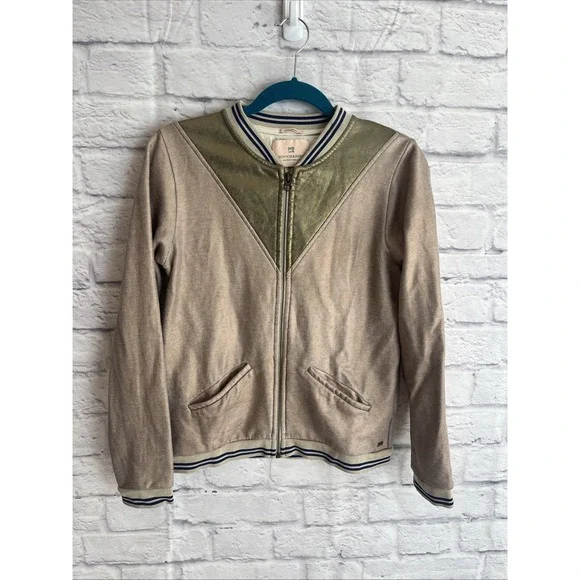 Scotch & Soda  R'Belle Preppy Academia Embroidered Varsity Bomber Jacket Size 14