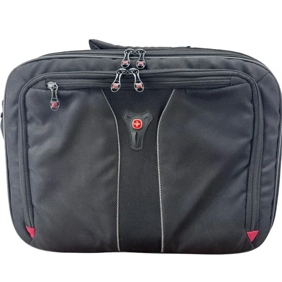 Swissgear‎ Black Laptop Briefcase Shoulder Bag Messenger Work Business Travel