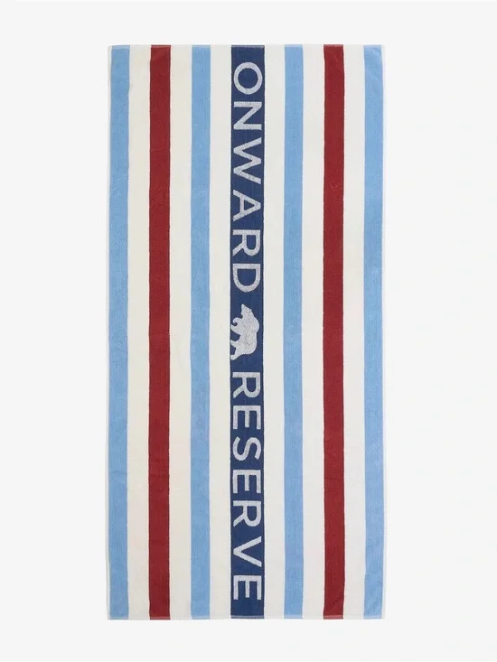 Onward Reserve Beach Towel - Marina Red White and Blue NWT