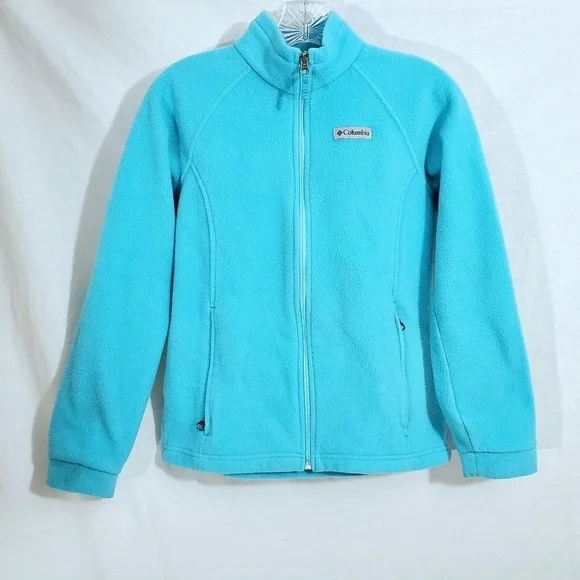 Columbia Children's Turquoise Blue Zip Fleece