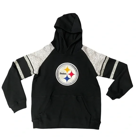 NFL Team Apparel Pittsburgh Steelers Pullover Hoodie‎ Sweater Youth Medium 10/12