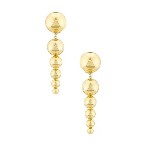LPA Lelia Earring Pearl Dangle Gold Metal Revolve NIB $78