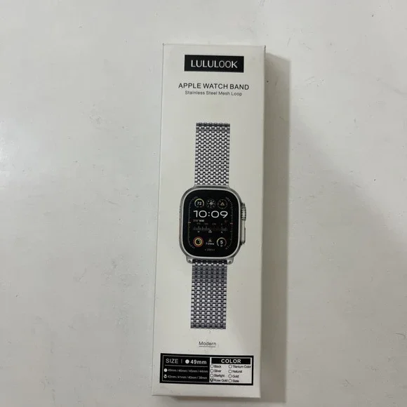 LULULOOK Magnetic Stainless Steel For‎ Apple Watch 42mm Rose Gold New Open Box.