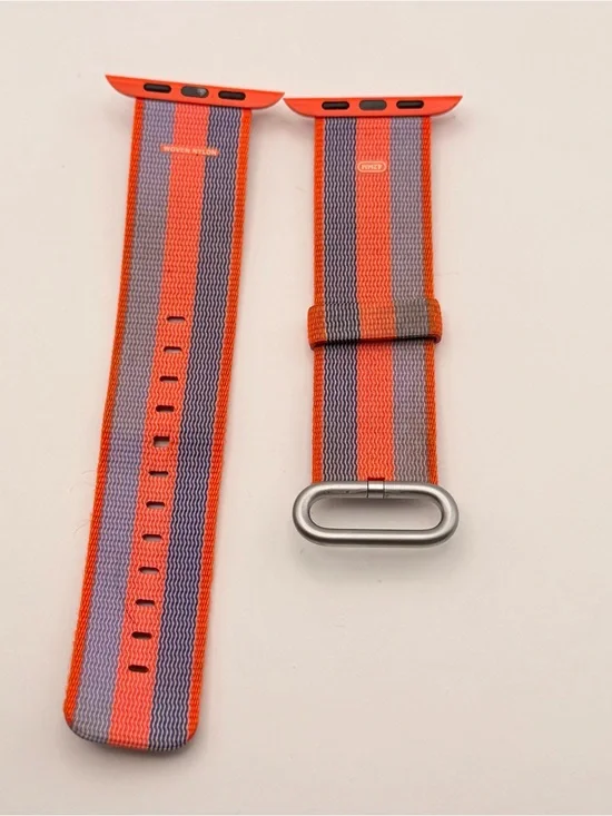 Original Apple Watch Woven NYLON Band 42MM 44MM 45MM 46MM 49MM Orange Stripe