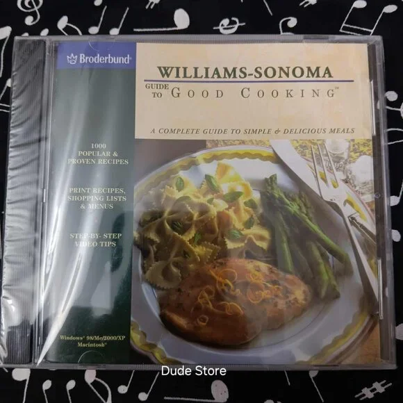 Brøderbund Williams Sonoma Guide To Good Cooking CD ROM PC Disc New Sealed 1996
