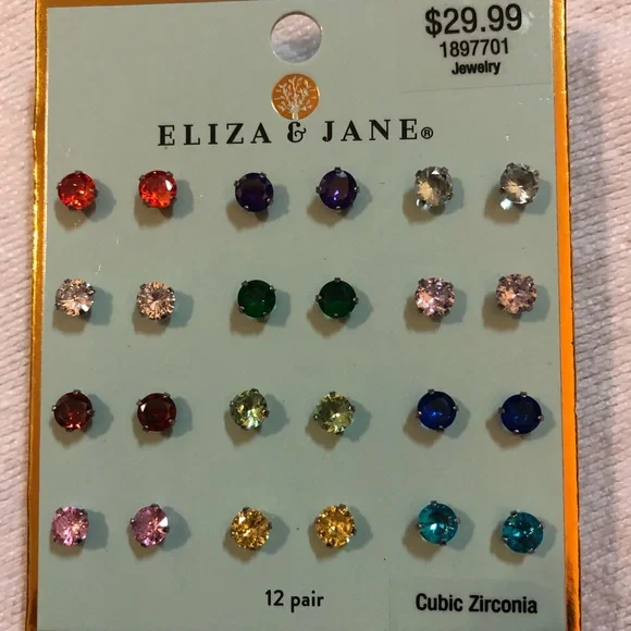 12 pairs Eliza&jane Earrings