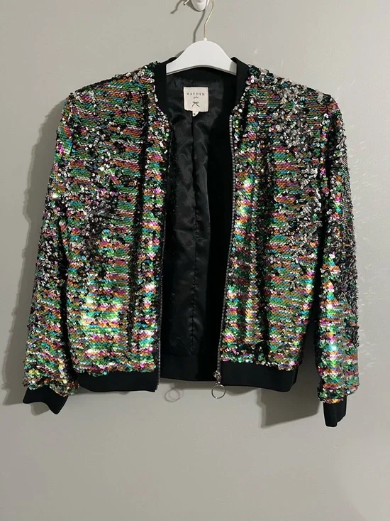 Hayden Los Angeles Girls' Sequined Bomber Jacket