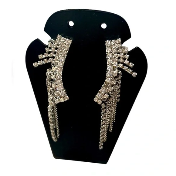 Elegant Silver Bling Ear Crawlers, NWOT