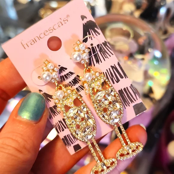 Cheers Champagne Earrings