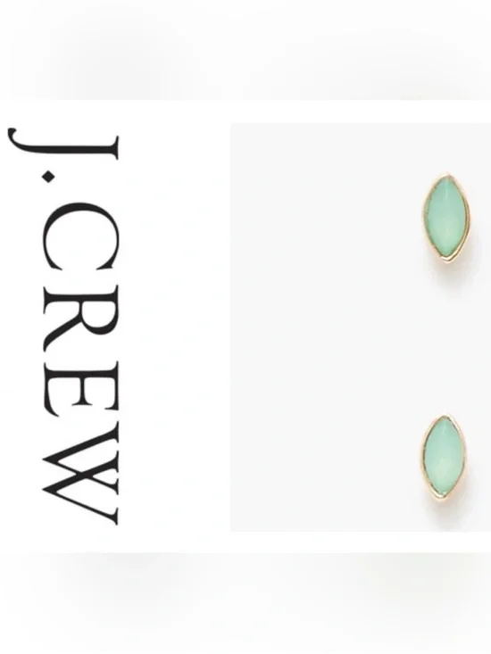 J. Crew Blue Green Crystal Stud Earrings