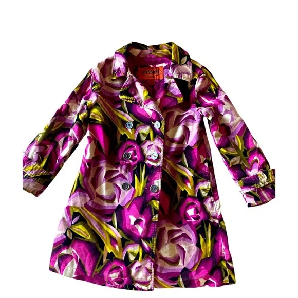 Missoni Vibrant Pink and  girls coat  Jacket winter  T 4/5