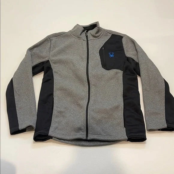Spyder Gray and Black Full-Zip Jacket