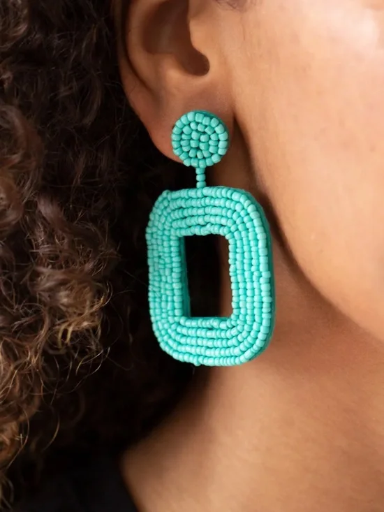 Nordstrom Beaded Square Drop Earrings