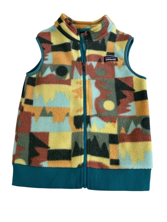 Patagonia Baby Synchilla Fleece Vest - Lofoten Geo Print - Size 5T