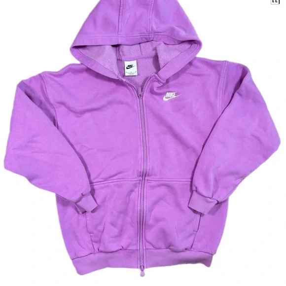 Nike Sportswear Club Fleece- Older Kids' Oversized Full-Zip Hoodie medium sporty