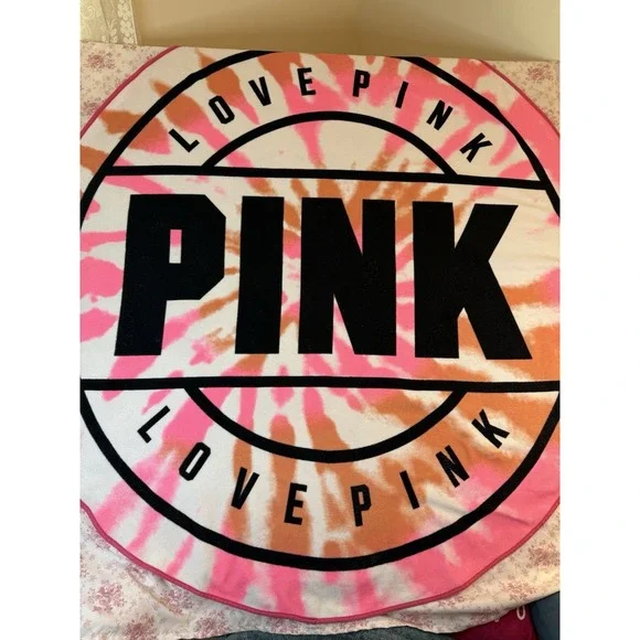 Victoria's Secret PINK Round Tie Dye Beach Towel 55
