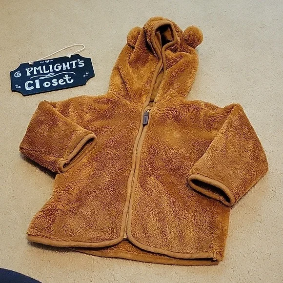 H&M Bear Jacket 9 Months Zip Up Hooded with Ears
