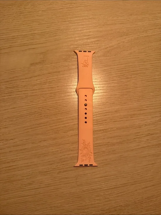 Pink Floral Silicone Watch Band for Smartwatches