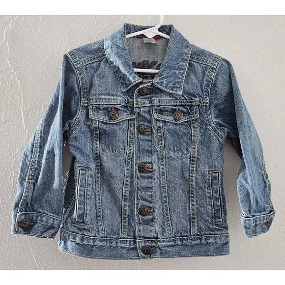 OshKosh B'Gosh‎ Blue Denim Jean Jacket Children's Size 4 Snap Close