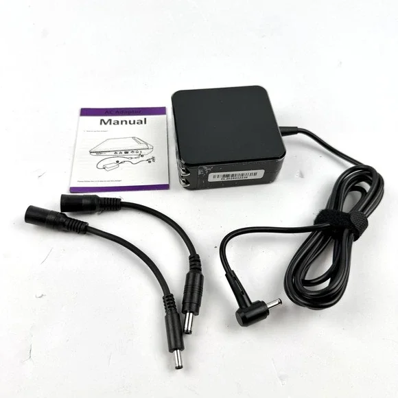 Universal 65W Laptop AC‎ Adapter Charger 19V 3.42A Interchangeable Tips Manual
