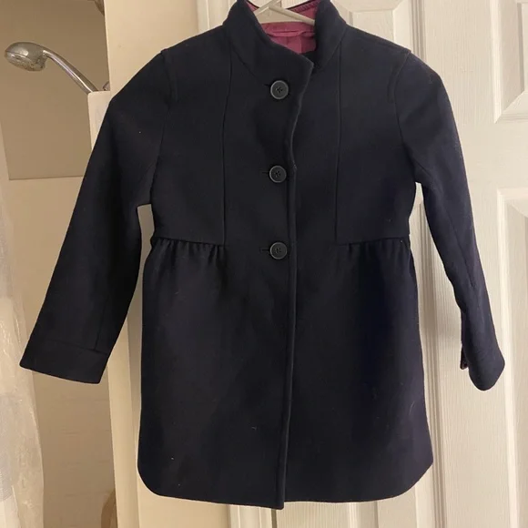 Crewcuts Wool‎ Navy Kids Pea Coat 3 button size 6/7