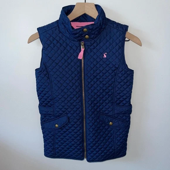 Joules pink velveteen rabbit quilted zip sleeveless vest‎ Size 11/12y