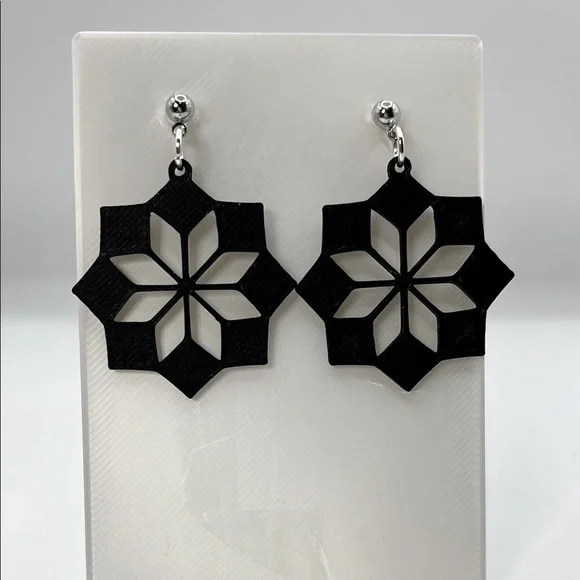 Black Geometric Earrings