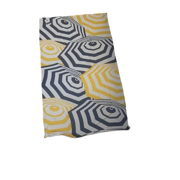 Salt N Rays Sol Wrap Sun Protective Towel UPF50Yellow Navy Umbrella Print 58x35