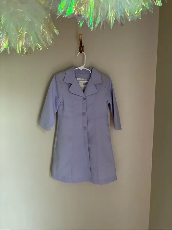 Girl’s Classic Preppy Vintage Sylvia Whyte  Blue White Check Jacket Coat Size 5