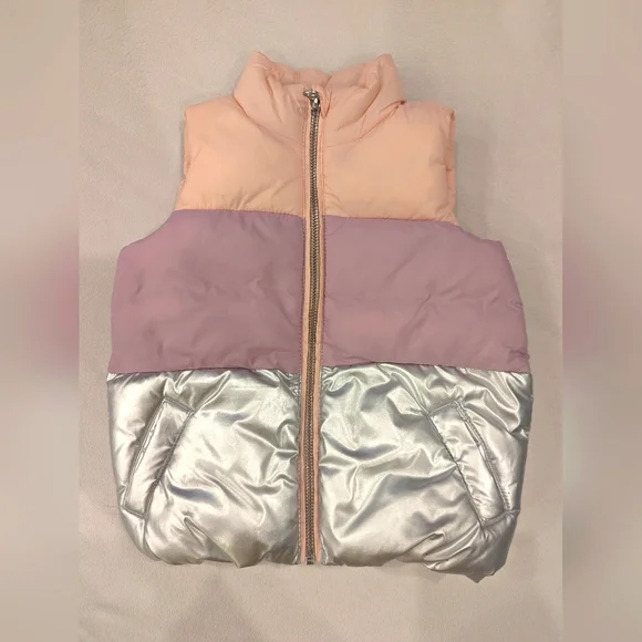 GYMBOREE | Girl's Tri-Color Puffer Vest