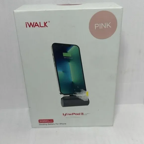 iWALK‎ LinkPod3 3350mAh Portable iPhone Charger - Pink, DS3350L
