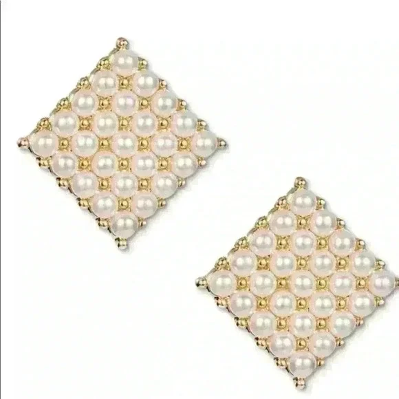 INC Pearl Square Stud Earrings