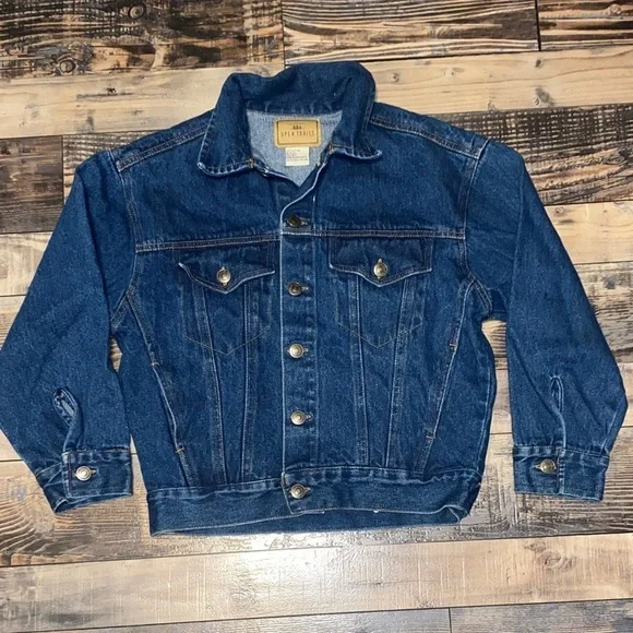 Vintage Open Trails Unisex trucker denim jacket size 6/7