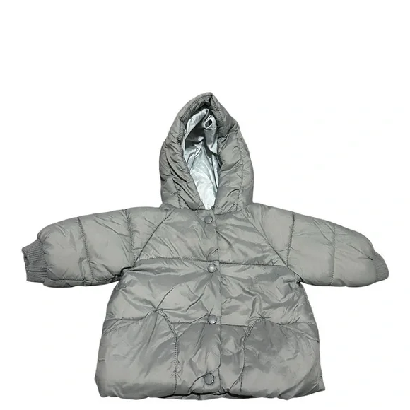 Zara Silver Puffer Jacket