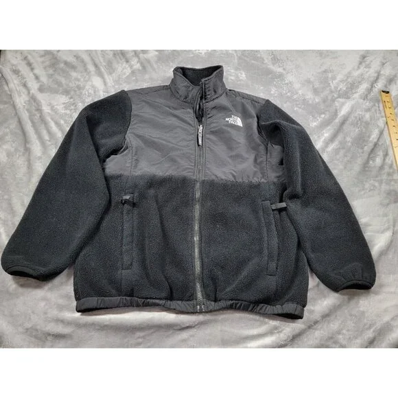 The North Face Jacket Girls XL Black Denali Fleece‎ Full Zip Zippered Pockets