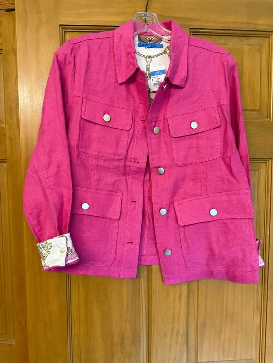 J. McLaughlin Hot Pink Utility Jean Jacket for Kids