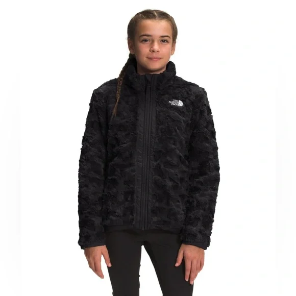 THE NORTH FACE Girls' Reversible Mossbud Swirl Full Zip Crewneck Jacket