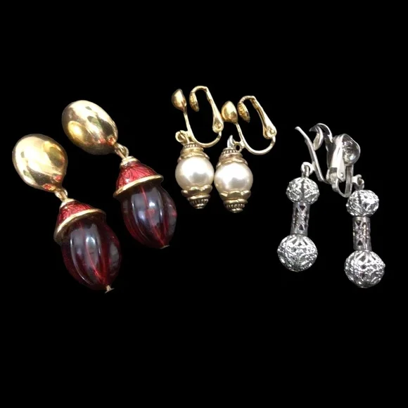 Lot of 3 Sets of Earrings