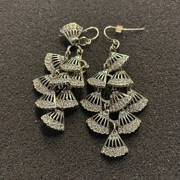 WHBM Gold Pave Chandelier Earring