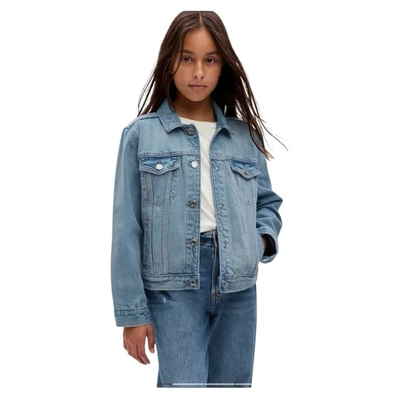 GAP Girls Icon Denim Jacket size Large