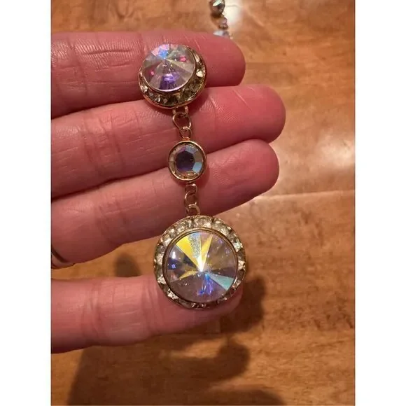 Vintage multicolored crystal earrings