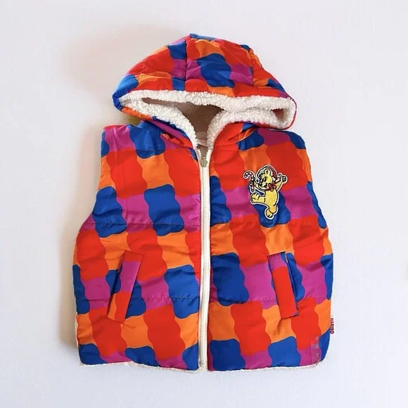 JCPenney Haribo Gummy Bear Vest Reversible 4T Kids Hood Ears Unisex Zip Jacket‎