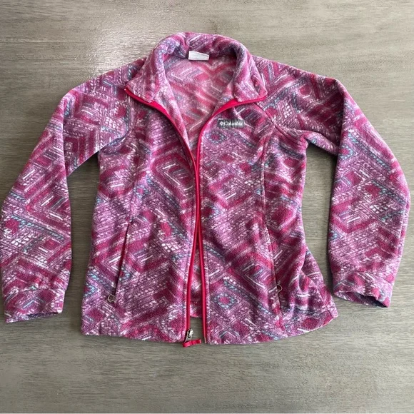 Columbia Purple Printed Soft Full Zip Jacket