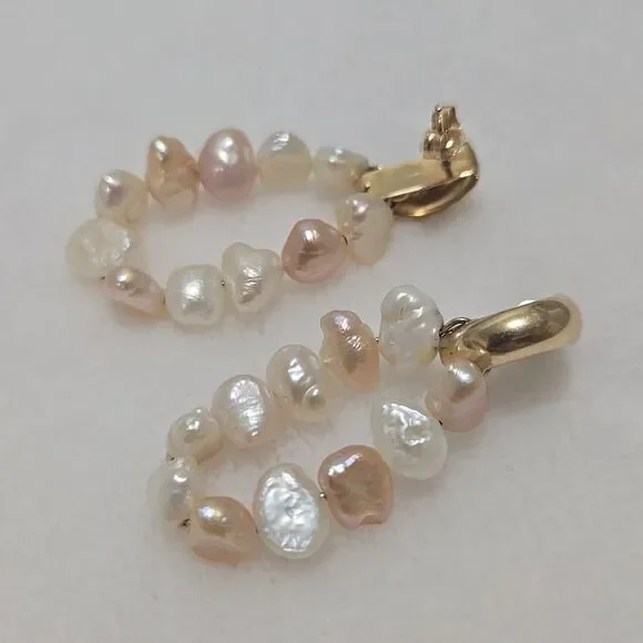 Vintage 14k Gold and Pearl Earrings