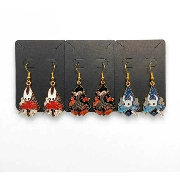 Set of 3 The Knight Hornet Troupe Master Grimm Hollow Knight Earrings Handmade